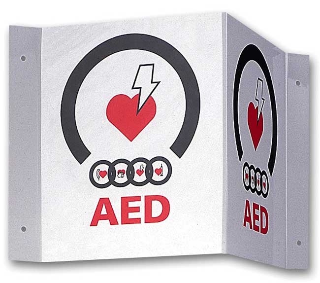 AED Plus Wall Sign 2 from GME Supply
